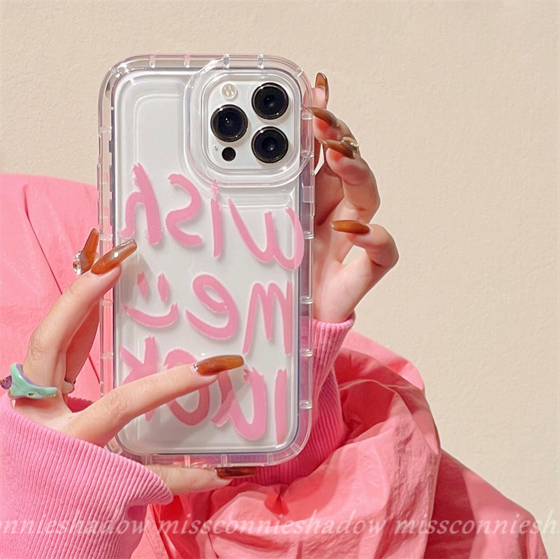 Casing Bening Airbag Shockproof Untuk Xiaomi Redmi Note11 10 10s 9 11s Redmi A1 9T 10A 10 9A 9C NFC Note11 Note9 Note10 Note10s Huruf Alfabet Sederhana Smiley Pasangan Soft Case