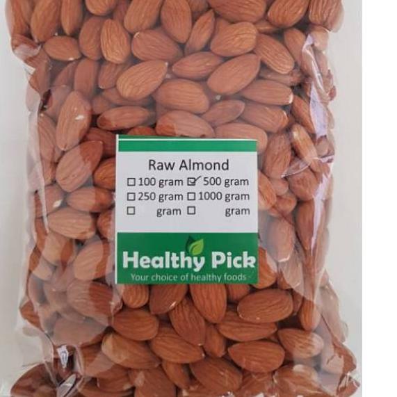 

۝ Raw Almond Whole 500gr Almond Mentah ☜