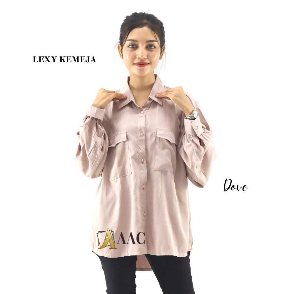 Lexy Kemeja , Kemaja Wanita Rayon Twill Premium