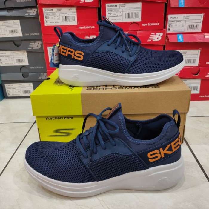 Terlaris Sepatu Running Skechers Go Run Fast Valor 55103/Nvor Original