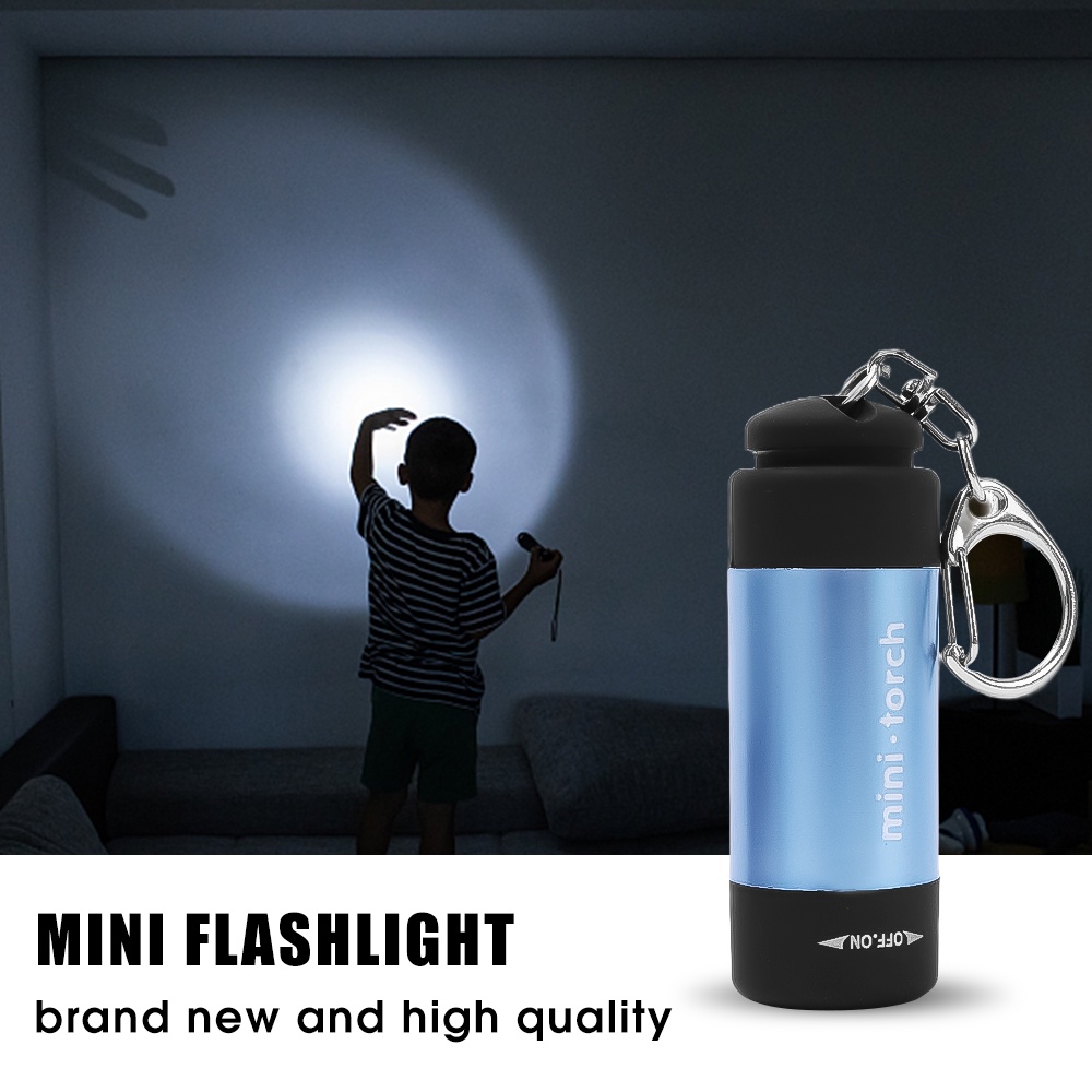 Travel Portable USB Chargeable Senter Mini Untuk Camping Emergency Handheld Mini LED Flashlight Praktis Mini Torch Dengan Gantungan Kunci Obor Saku Ringan