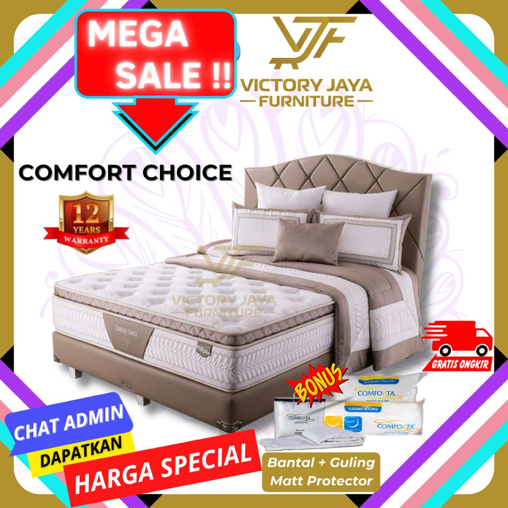 Kasur Spring Bed Comforta New Comfort Choice (Full Set) Uk 180x200