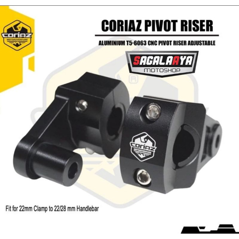 Pivot Raiser Coriaz CNC import Adaptor Riser stang Fatbar CB CRF 250 Versys KTM