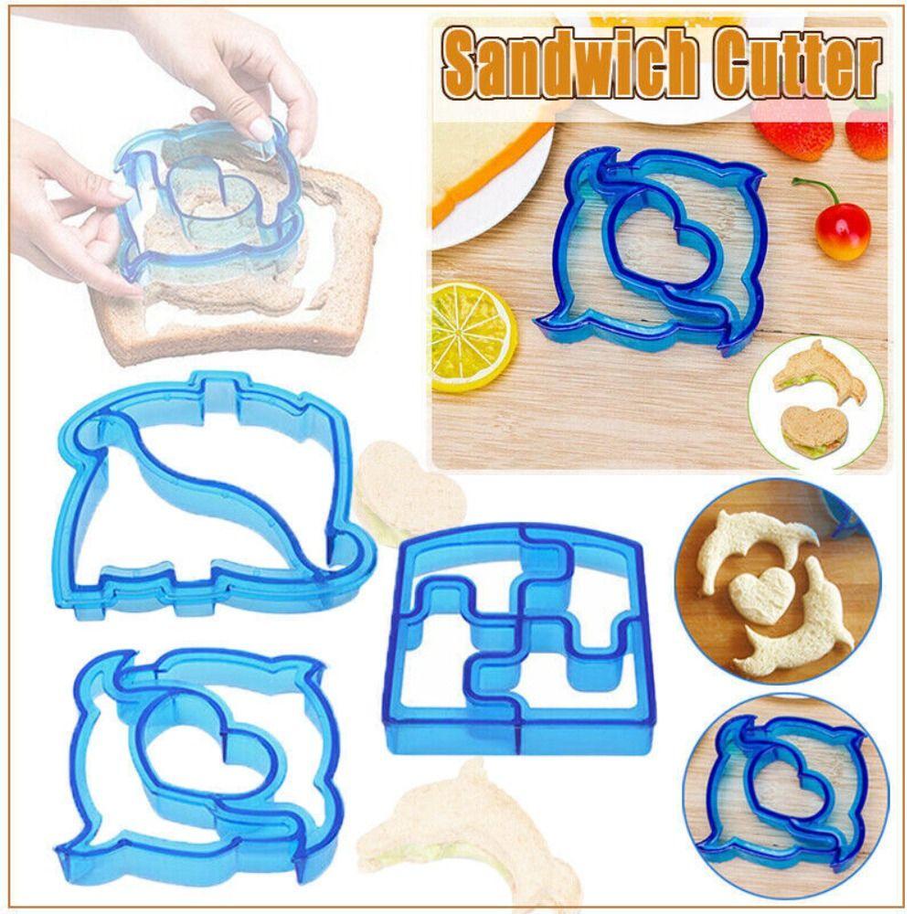 Solighter Sandwiches Cutters Maker Hadiah Anak Untuk Memanggang Cetakan Roti Plastik