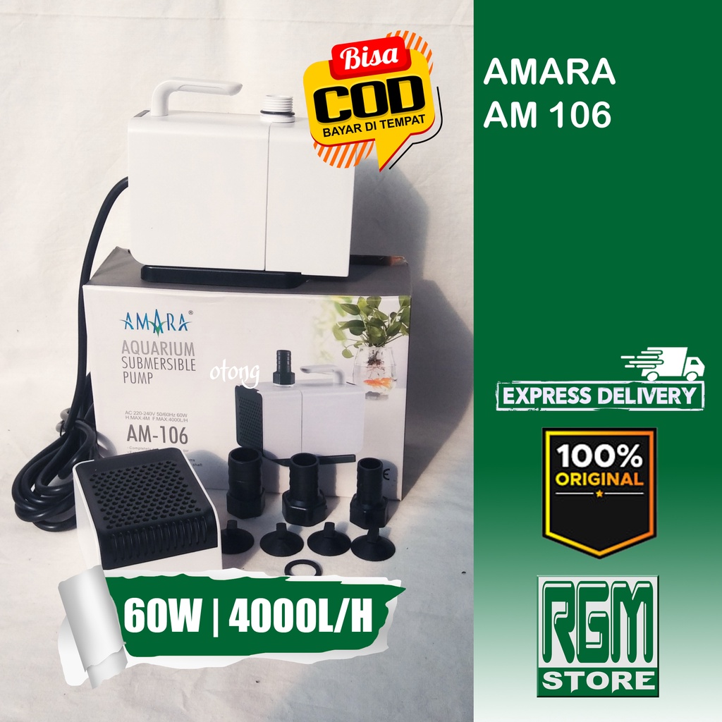 Amara AM 106 AM106 Mesin Pompa Power Head filter aquarium kolam ikan