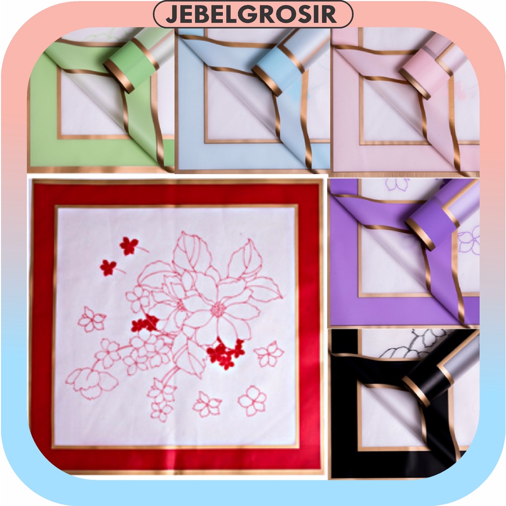 

Kertas Bunga List Gold Flower Wrapping Cellophane Paper Untuk Buket Bucket Bunga Florist KB6270