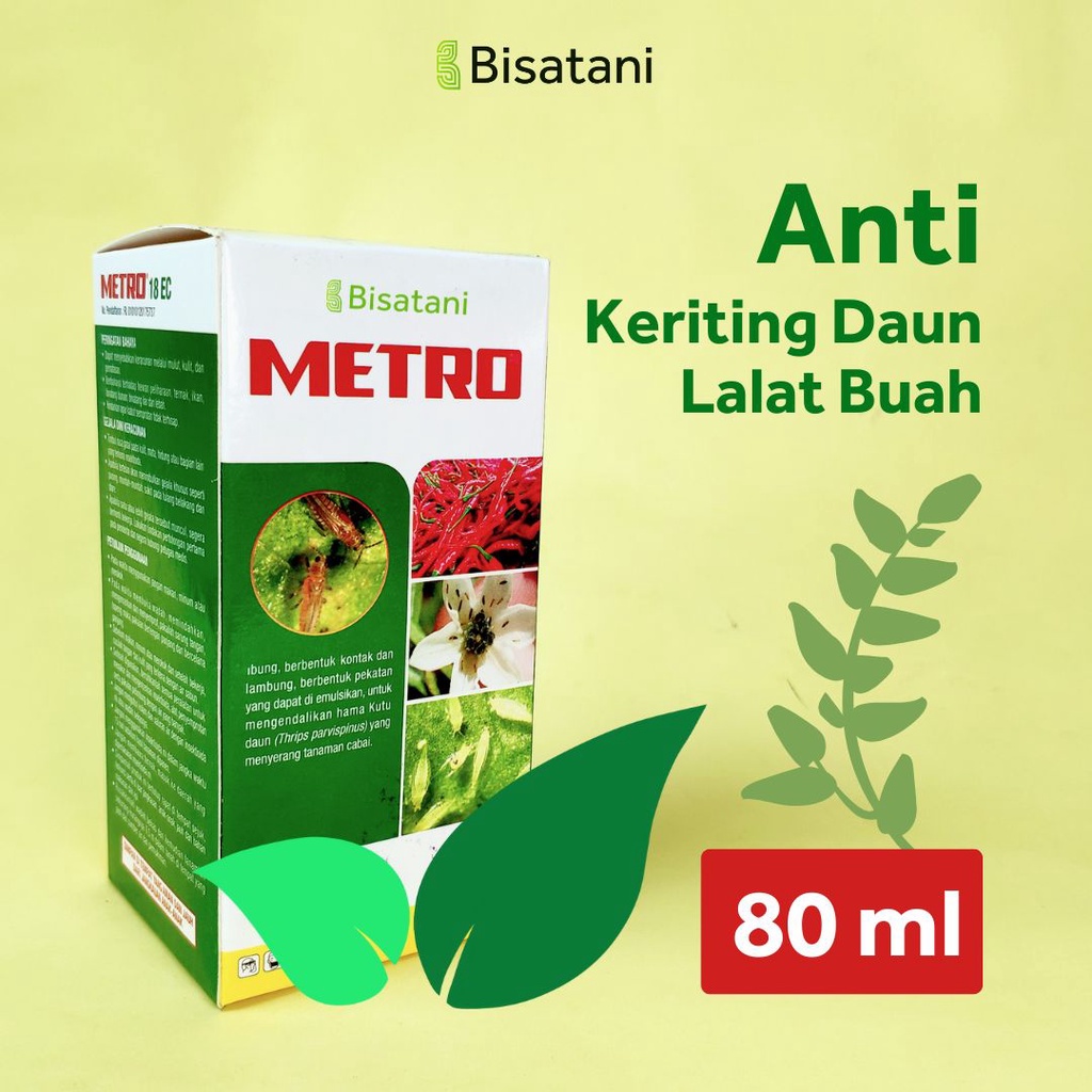 Bisatani - Obat Keriting Daun Tanaman Cabai METRO 100ml Kriting Cabe Thrips Ulat