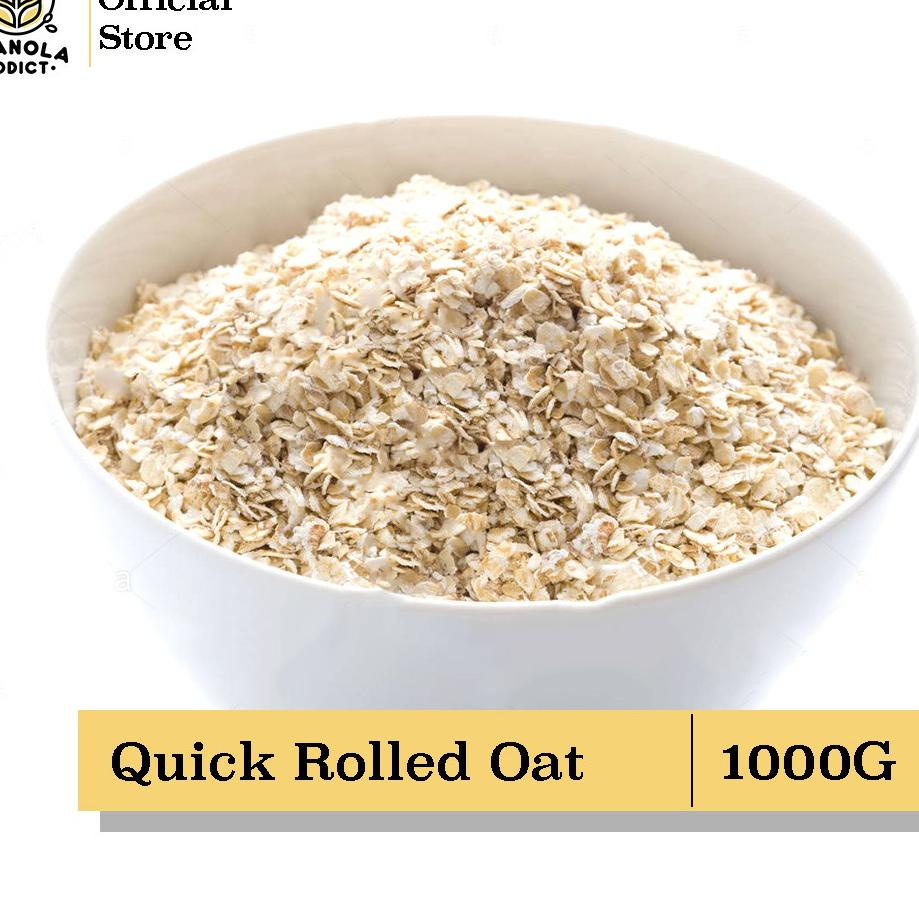 

12.12 SALE Granola Addict - Quick Rolled Oat / Gandum Instant 1KG grosir