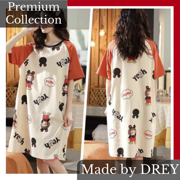 Piyama import daster wanita sexy lengan pendek premium original