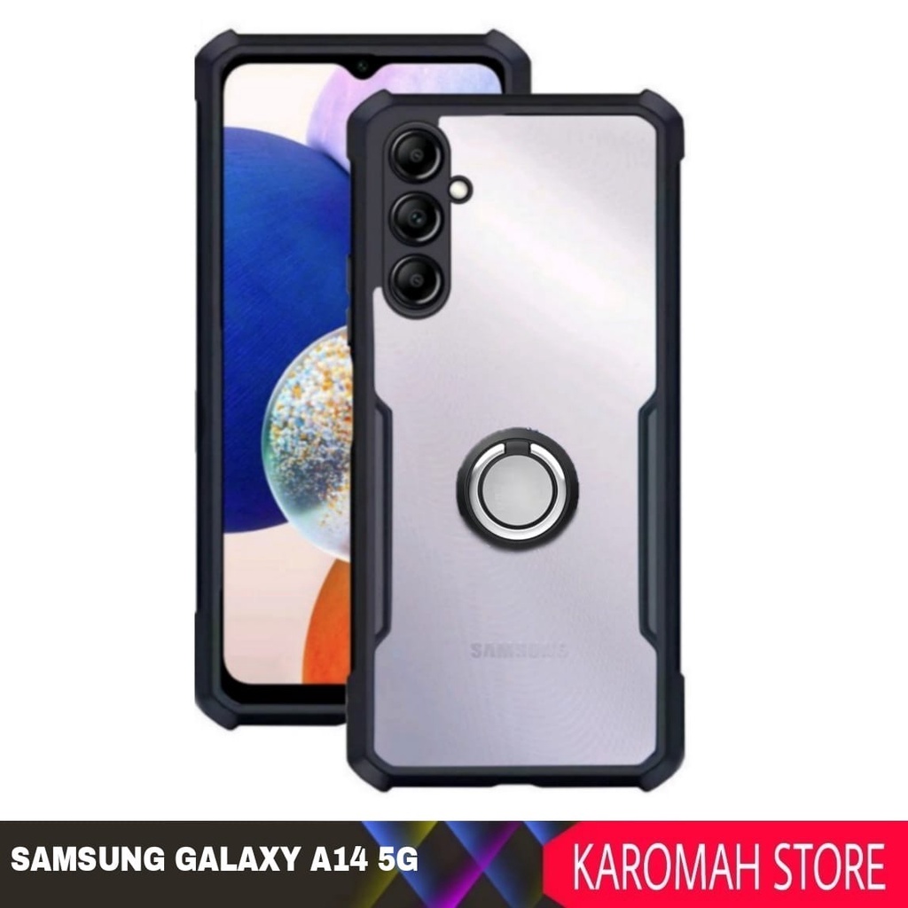 HARD CASE SAMSUNG GALAXY A14 5G SHOCKPROOF RINKG SUPER EXCELLENT - SAMSUNG A14 5G, Hitam