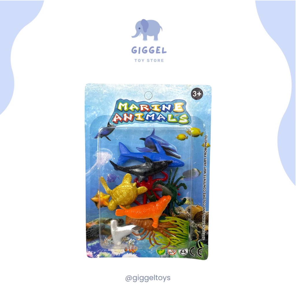 [ Giggel ] Mainan Set Figure Hewan Laut / Action Figure Marine Set / Mainan Edukasi Hewan Liar