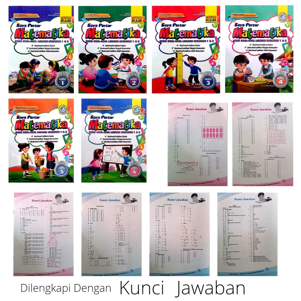 Saya Pintar Matematika Kelas 1,2,3,4,5 &amp; 6 SD/MI Kurikulum Merdeka