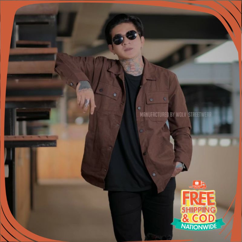 JAKET JEANS NEW BREND DENIM UNISEX/ SEMI PARKA JACKET / Jaket Bahan Kanvas Original Wolv / Jaket Jea