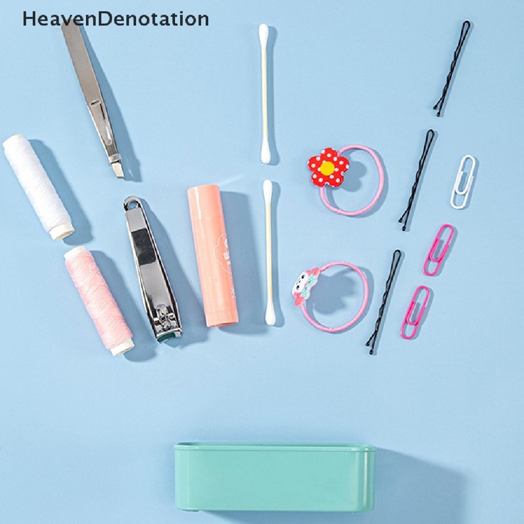 [HeavenDenotation] Ins Portable Cotton Swab Box Travel Floss Holder Case Sundries Organizer Box Dust-proof Wire Earphone Cable Storage Box HDV