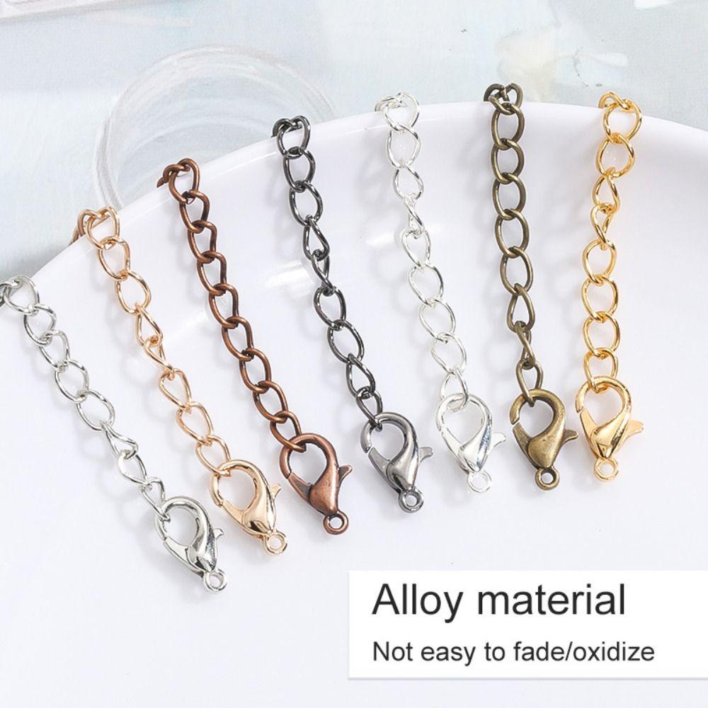 Lanfy Extension Chain 20pcs Kalung Gelang Tetes Air Lapis Emas DIY Lobster Clasps Connector