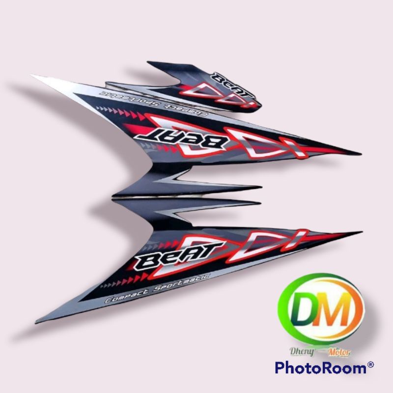 STRIPING STICKER HONDA BEAT KARBU WARNA HITAM, MERAH, PUTIH, HIJAU PUTIH, BIRU PUTIH  TAHUN 2012