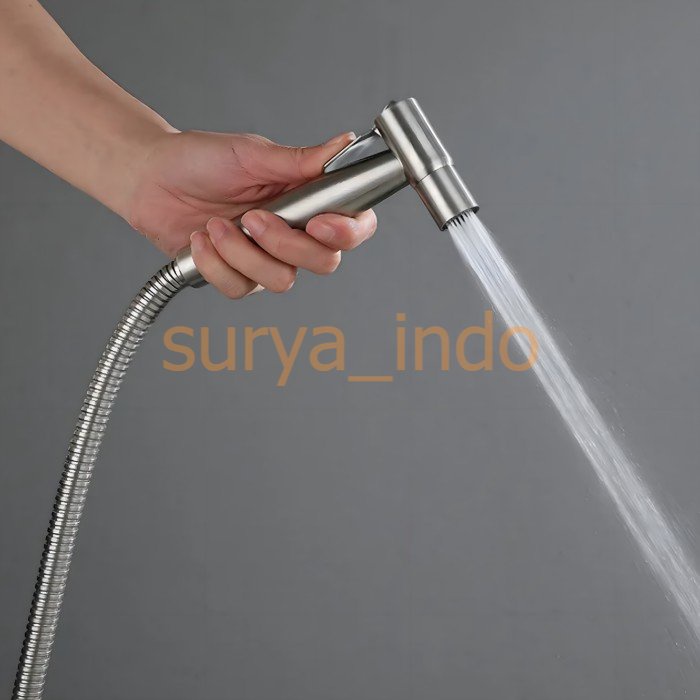 KEPALA BIDET STAINLESS DUDUKAN SHOWER CEBOK JETSPRAY JETSHOWER SILVER