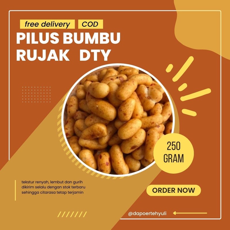 

Pilus Bumbu Rujak DTY | Snack Kiloan | Snack Murah - 250 Gram