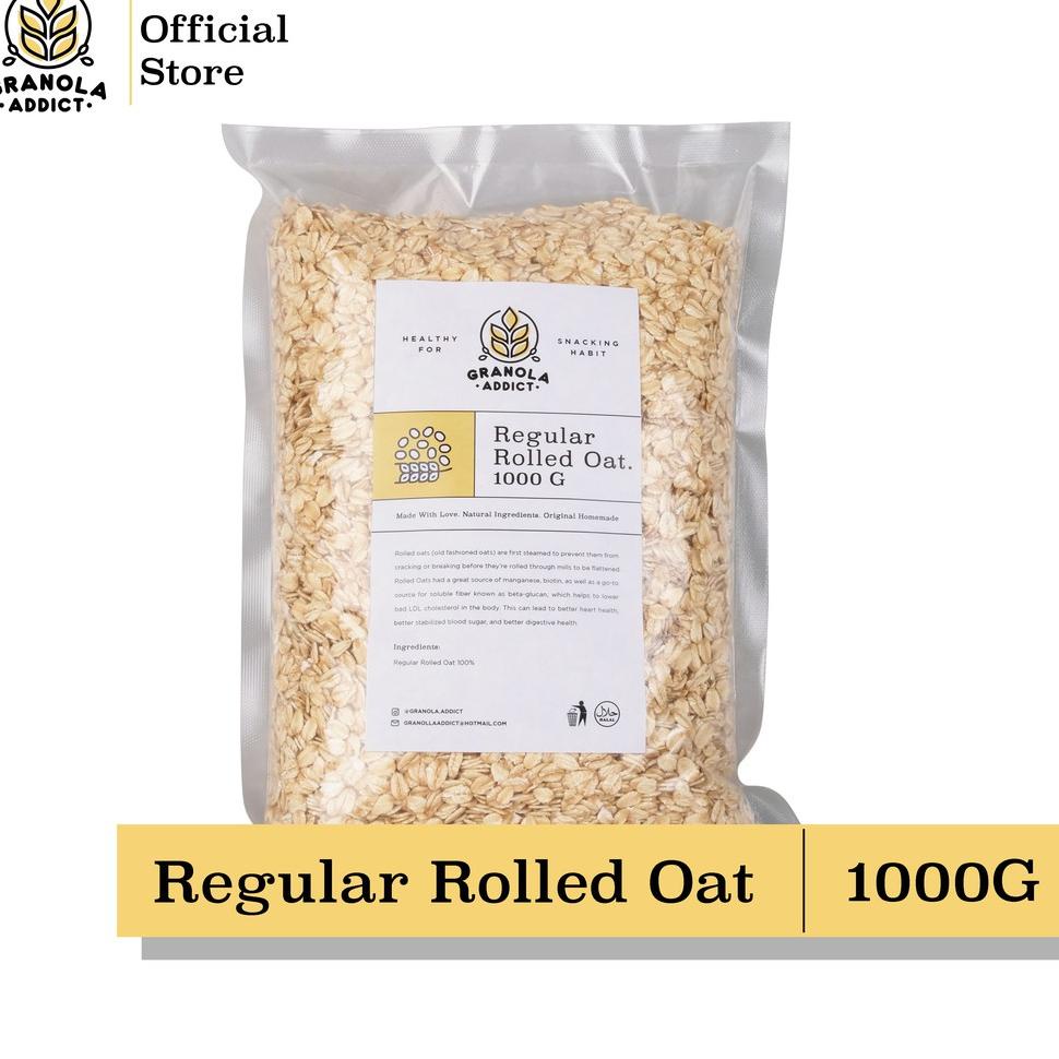 

12.12 Brand Granola Addict - Rolled Oat / Gandum Utuh / Gandum Kasar 1KG !