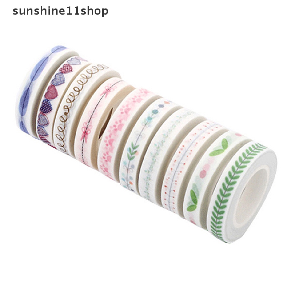 Sho 1rol Kawaii Lucu Dekorasi Tape Garis Bagian Tipis Dekoratif Perlengkapan Jurnal Masking Tapes Writable Stickers Perlengkapan Sekolah Dan Kantor N