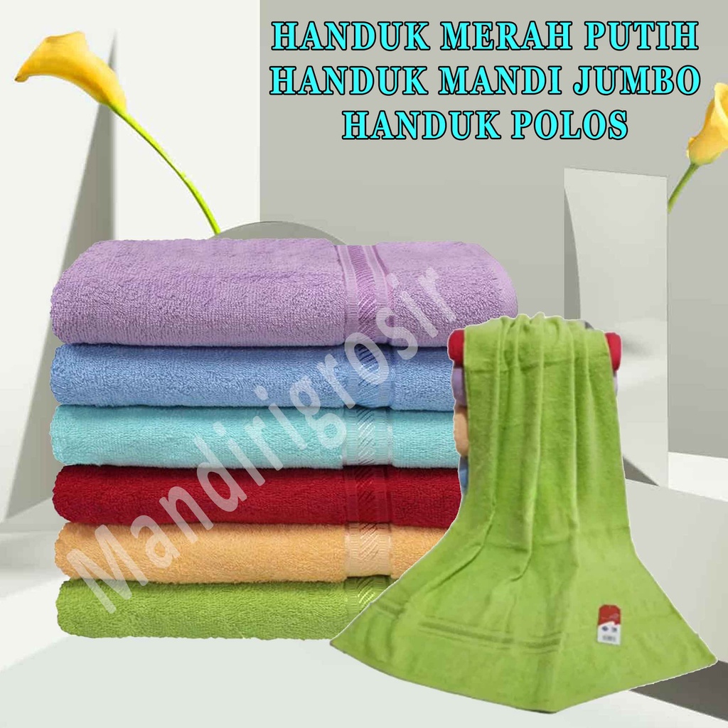 Handuk Mandi Jumbo* Handuk Merah Putih* Handuk Polos