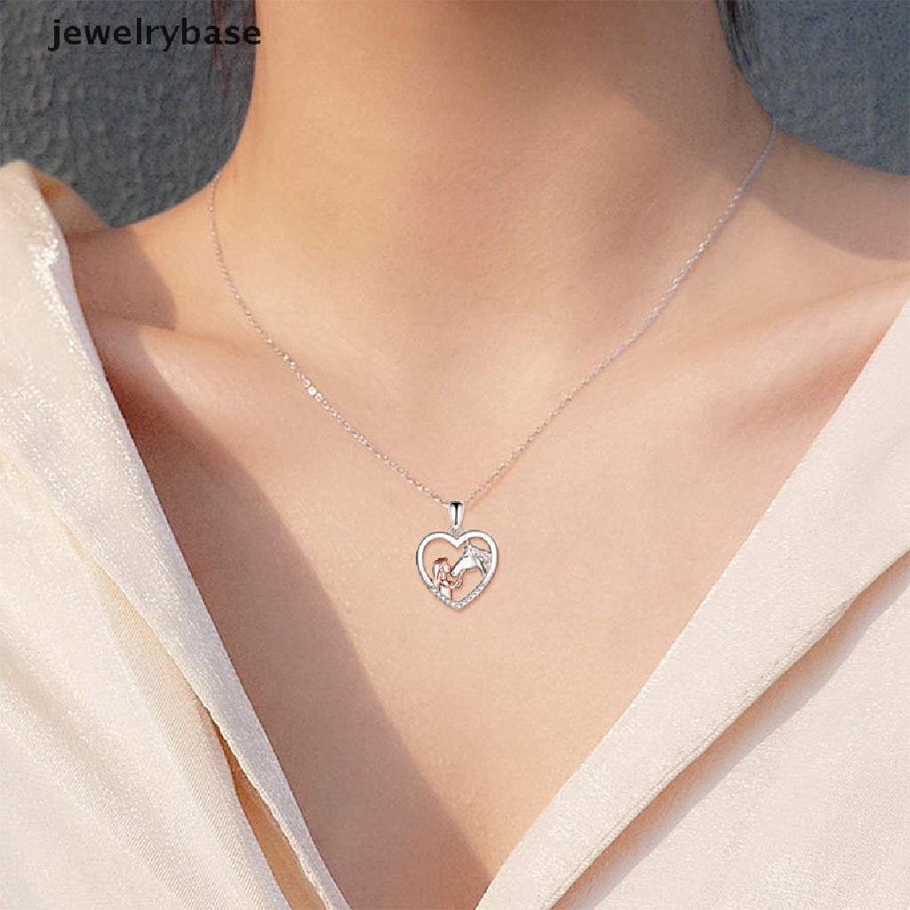 [jewelrybase] Kalung Liontin Kuda Fashion Unik Untuk Wanita Gadis Dengan Kuda Hadiah Perhiasan Untuk Gadis Putri Hadiah Anniversary Butik