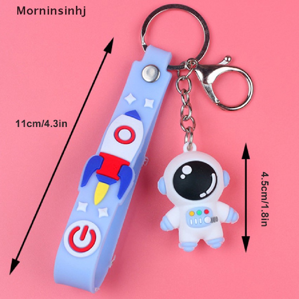 Mornin Astronot Luar Angkasa Roket Planet Gantungan Kunci Spaceman Metal Keyring Aksesoris Mobil id