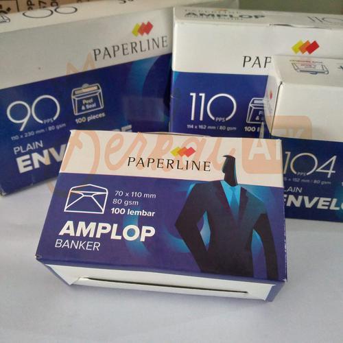 Paperline Amplop Surat Putih + Perekat Lem Kartu Nama / Tanggung / Besar