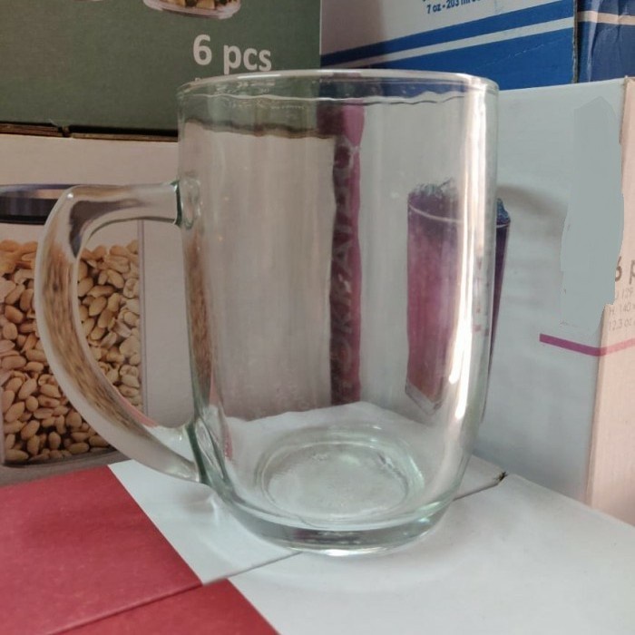 #@#@#@#@] Gelas Minum Teh Kopi KIM GLASS 1551 M1551 Mug Beling Kaca Unik 375ml