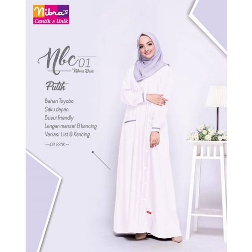 Gamis Nibras NBC 001 Putih