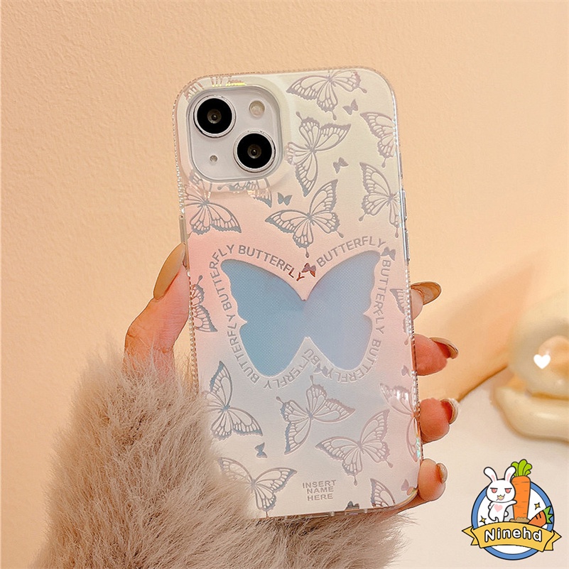 Huawei Y9 Prime 2019 Nova9 7 7i 7se 6 SE Pro Nova 5T 4e 3i Y7A Y9s P30 Lite Mate40 30 Pro Honor 8X Ins Gaya Korea Mewah Butterfly Phone Case Tahan Debu Cover Pelindung