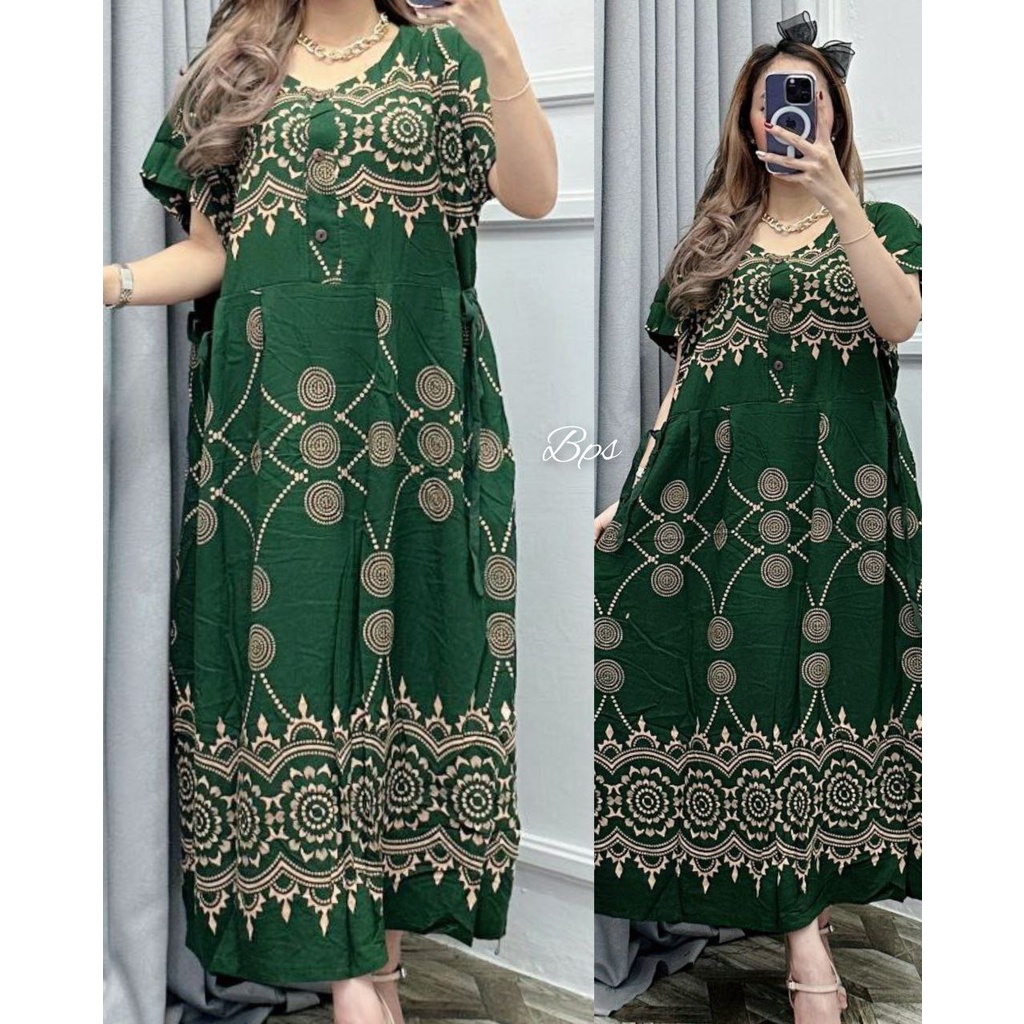 DRESS JUMBO WANITA TERBARU 2023 BAHAN RAYON TEBAL GRADE A KUALITAS PREMIUM /DRES BUSUI TERBARU