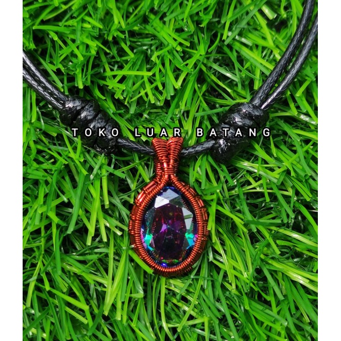 kalung etnik liontin batu permata mistique Quartz (S)