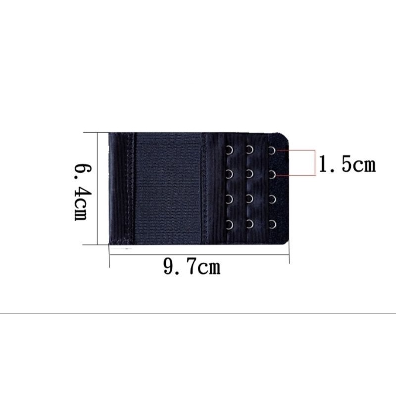 Sambungan bra 4 pengait ukuran KECIL karet elastis