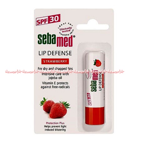 Sebamed Lip Defense Tripple Protection Strawberry SPF 30 Lip Gloss Seba Med Lipgloss Untuk BIbir Lembut