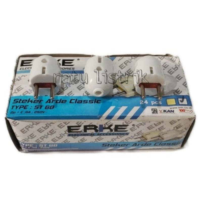 Steker Arde Bulat Erke SNI / Steker Arde Putih ST68