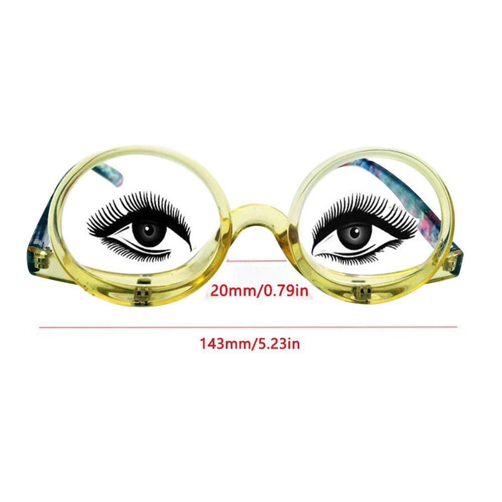 Populer Kacamata Baca Makeup Berputar Woman Vision Care+1.00~+ 4.0 Diopter Magnifying Glasses