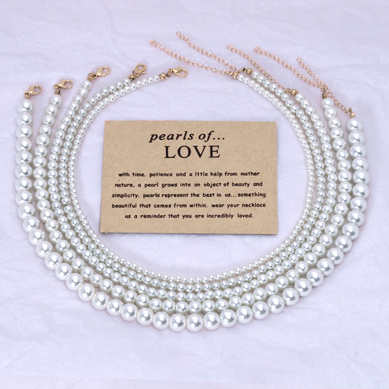 Kalung Rantai Klavikula Hias Mutiara Untuk Wanita