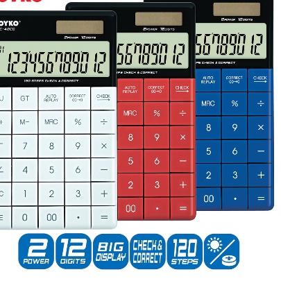 

KodeTt0T4 Kalkulator Joyko CC-48CO (12 Digits / Check Correct)
