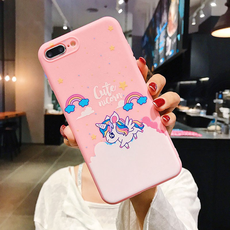 Softcase Silikon OPPO A57 A77S A17 A96 A76 A36 A17K VIVO Y21S Y21A Y21E Y21T Y21G Y22S Y35 Y16 Y16 Y02S Redmi 9A 9C 10 Note9 10 11 Pro Note 10S 11S unicorn Pink Lucu