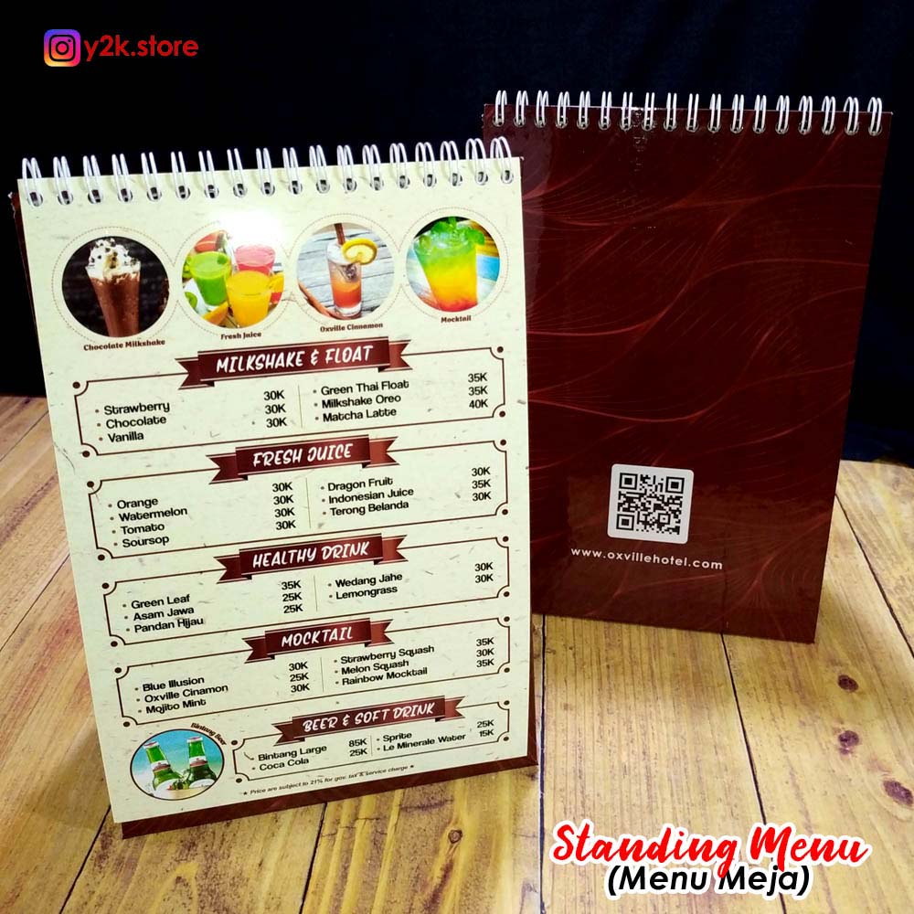 

buku menu meja eksklusif untuk cafe & resto