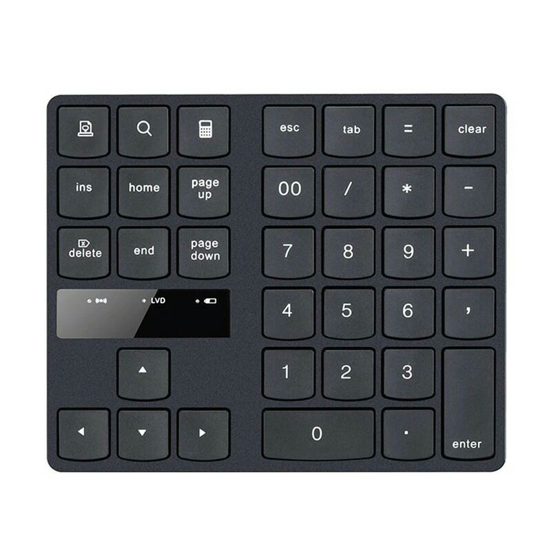 Keypad Numerik Multimedia Wireless 2.4GHz 35 Buttons Beesclover R57 Black