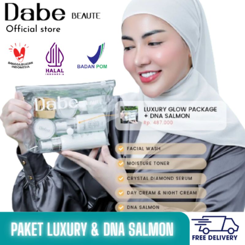 [ PAKET LUXURY & DNA SALMON ] DabeBeaute Skincare Ori Dabe Beauty Dabe Beaute Skincare by Bella Shof