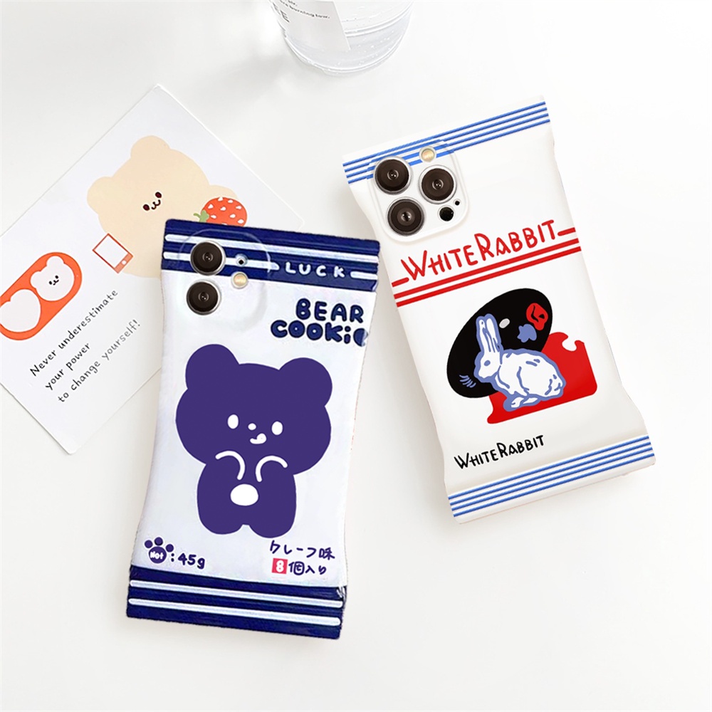 White Rabbit Candy Case Redmi Note 11 Pro Note11S 10C Note10 5G 10A 9C 9A 10 9T 10s Note9 Note8 Poco X3 NFC M3 Dan Cookie Bear TPU Soft Cover