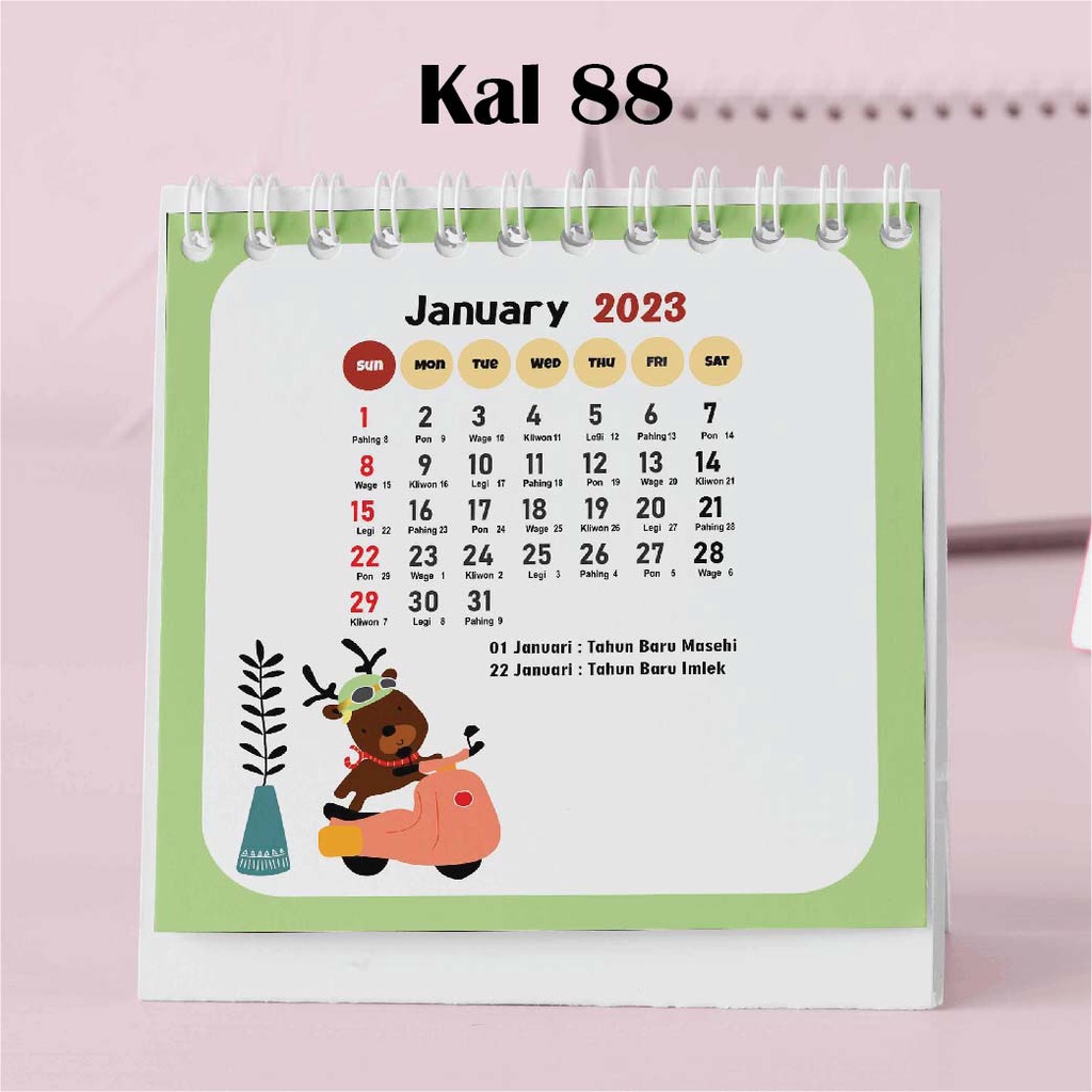 

Hanabi Kalender Mini 2024 / Kalender Meja 2024 Custom KAL88