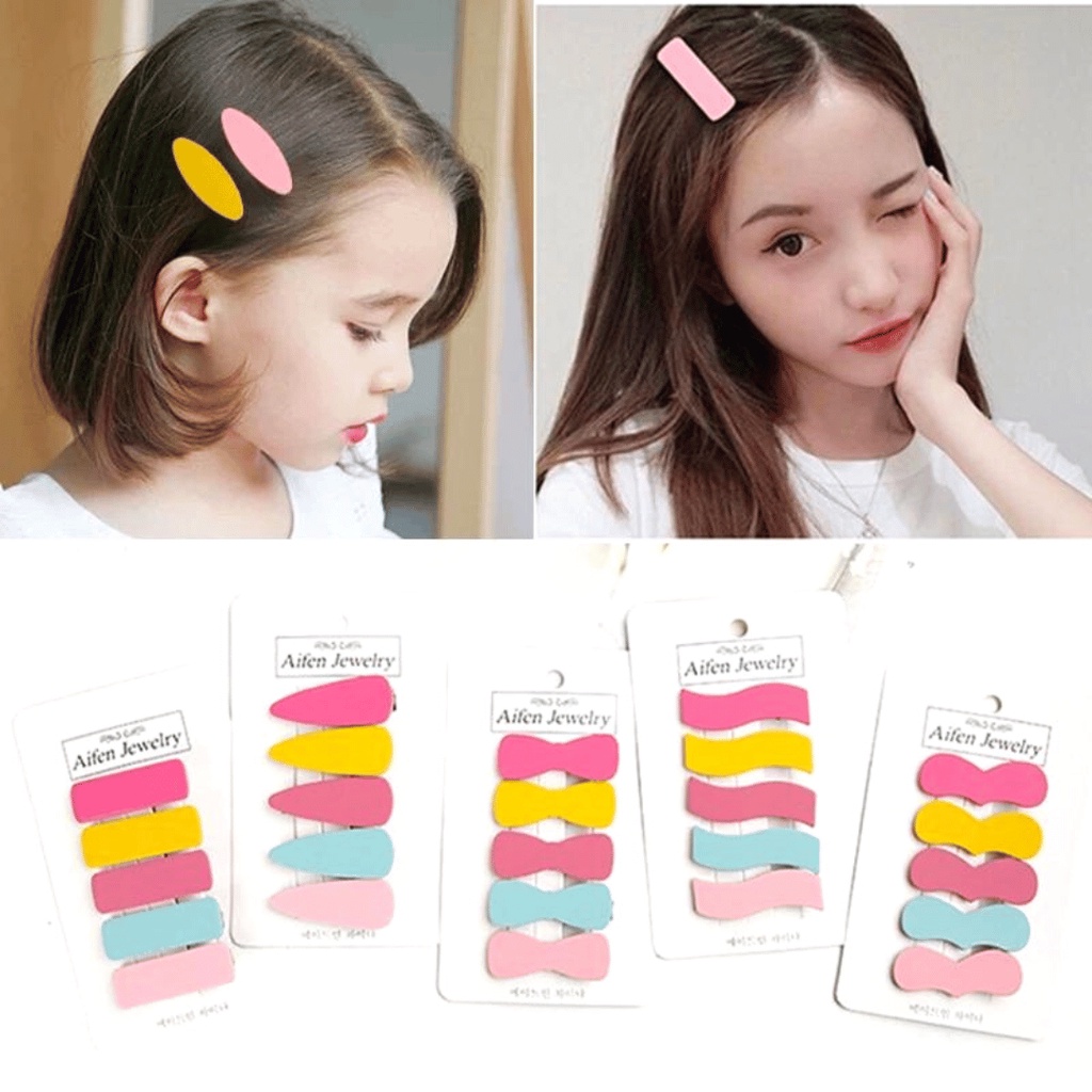 𝘈𝘉𝘎✰ JEPITAN TIPTOP WARNA-WARNI GAYA KOREA / AKSESSORIS RAMBUT WANITA 1SET ISI 4PCS 1262