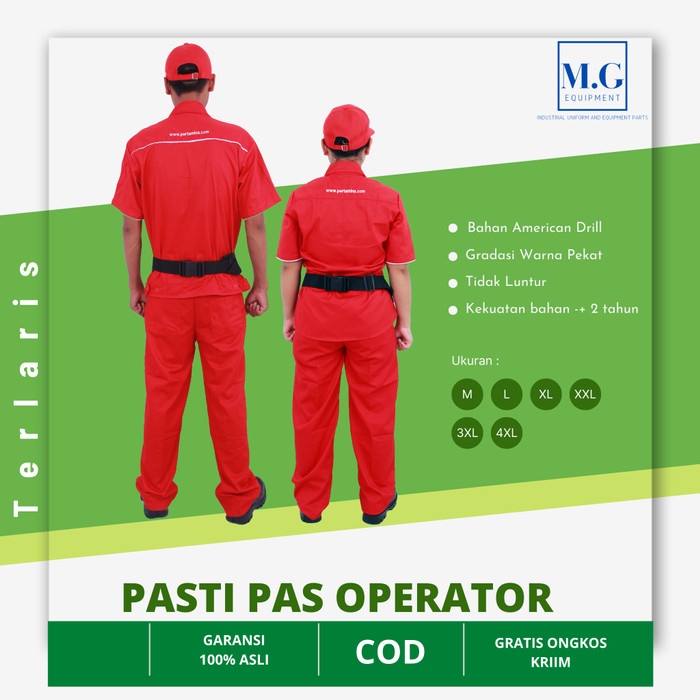 Stelan Baju Seragam Operator Spbu Baju Kerja Pria & Wanita Pertamina
