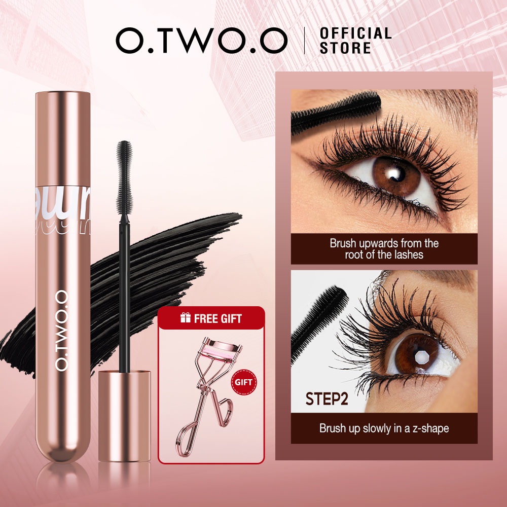 O.TWO.O Waterproof Mascara Lasting 36H Smudge-proof Eyelash Curling Black Eye Makeup
