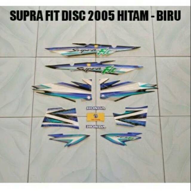 Striping supra fit lama 2005 biru hitam