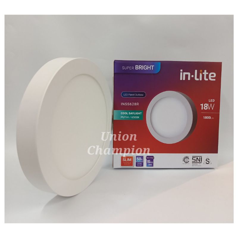 inlite Lampu Panel Outbow Bulat 18W 9 inch INSS628R bergaransi